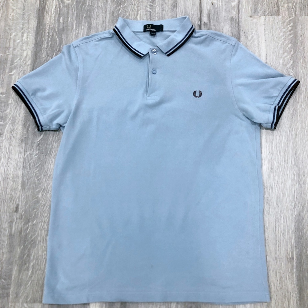 Fred Perry Light Blue Twin Tipped Polo